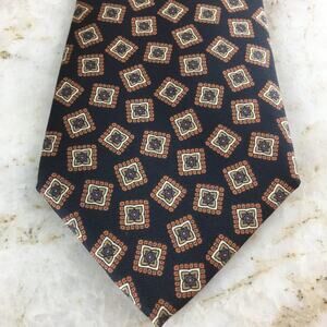 Neil Martin Black Brown Tan Silk Tie